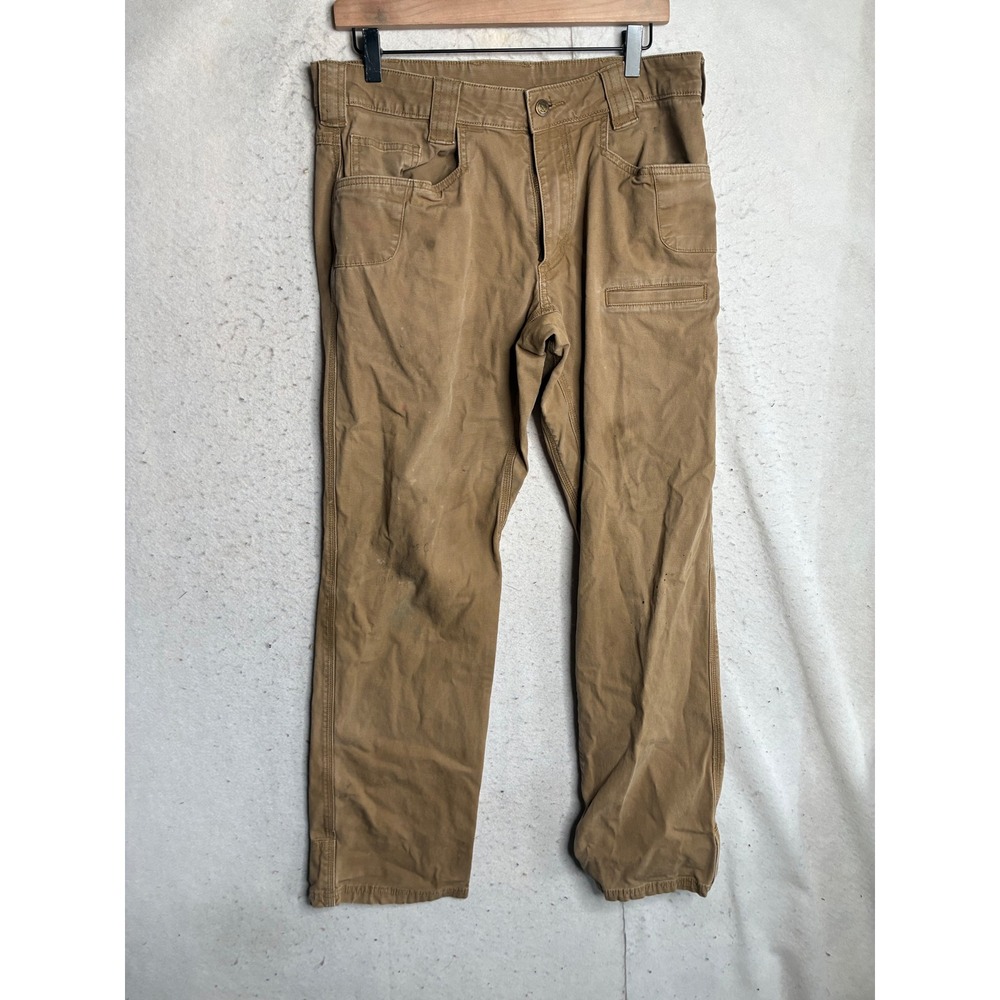 Noble Outfitters Mens Tan Canvas Work Utility Tactical Pants 33x34 7993